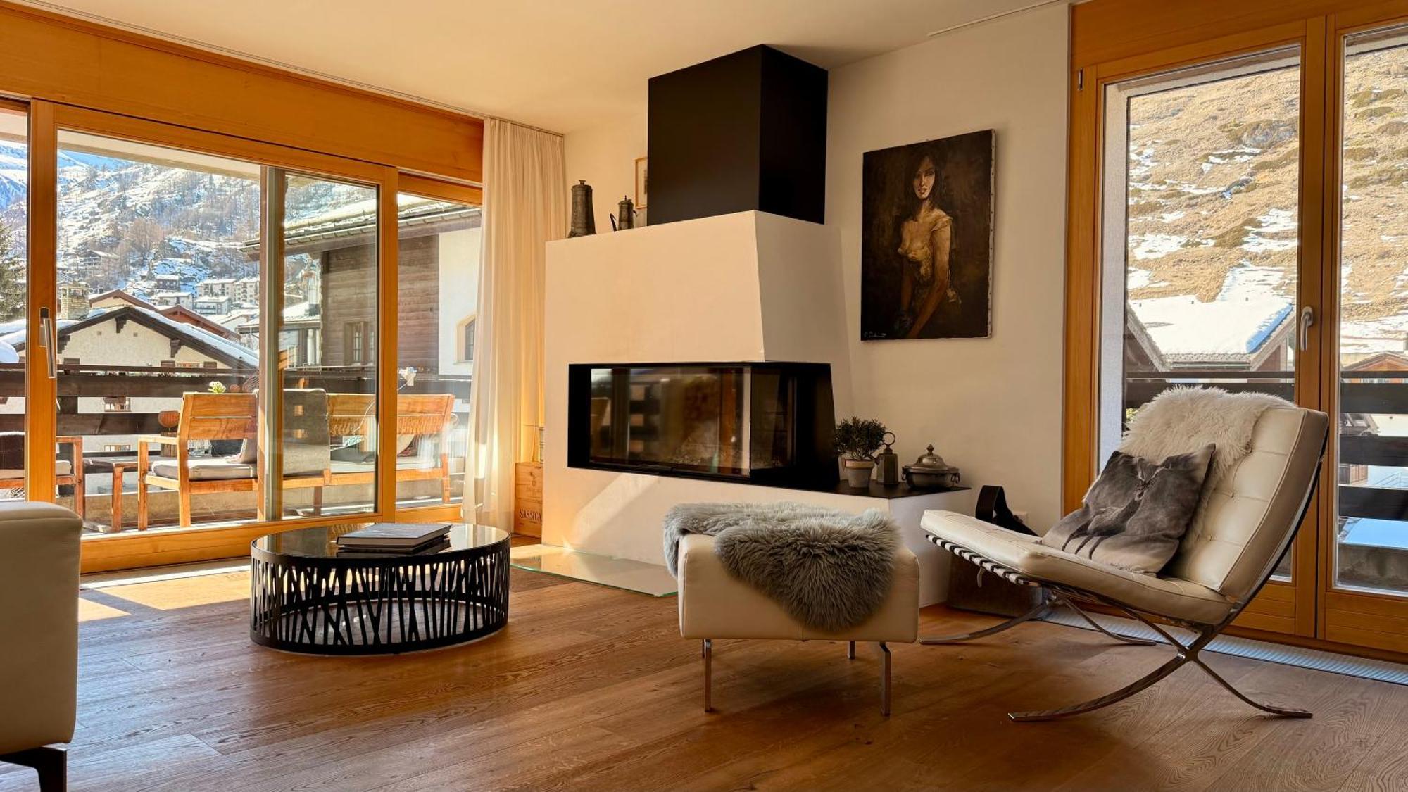 Stylish Home With Matterhorn View In The Center Цермат Екстериор снимка